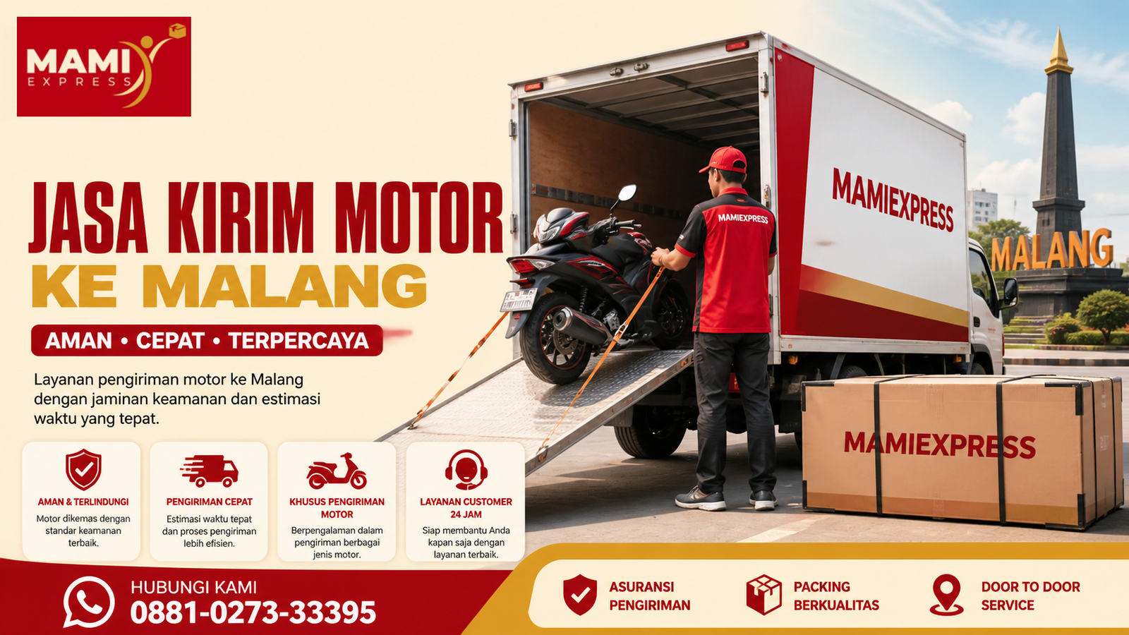jasa kirim motor ke malang