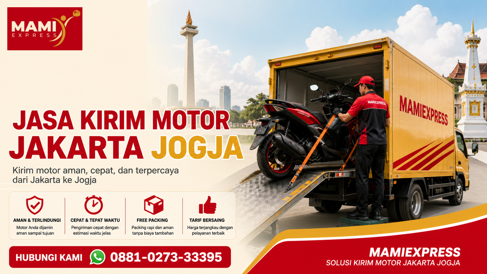 jasa kirim motor jakarta jogja