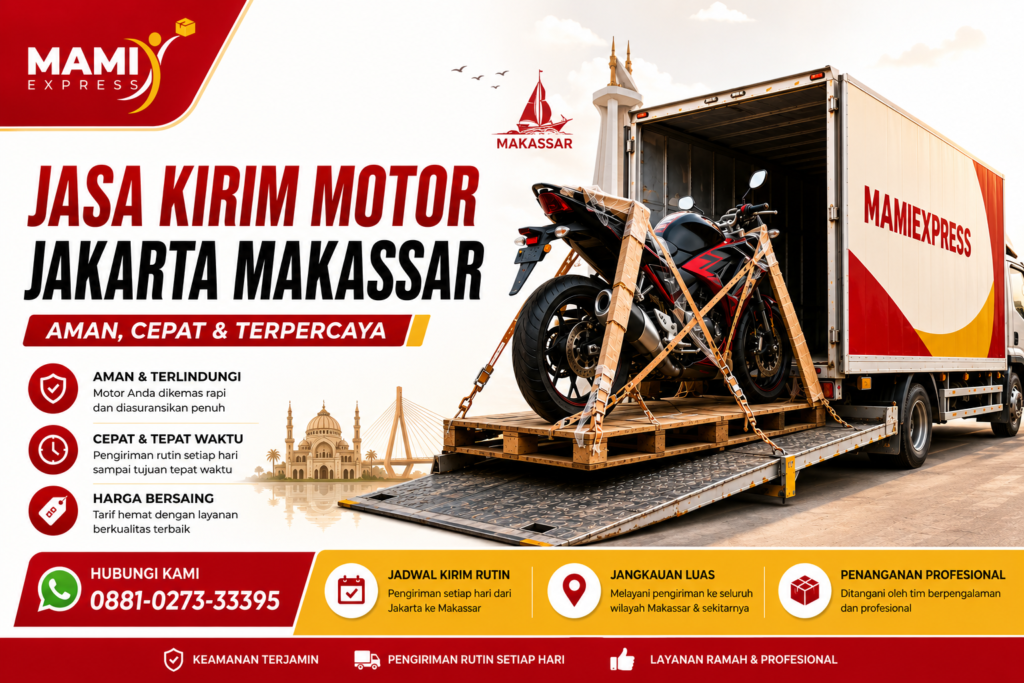 jasa kirim motor jakarta makassar